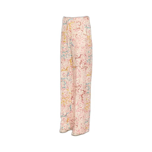 Paisley-Print Hemp Trousers