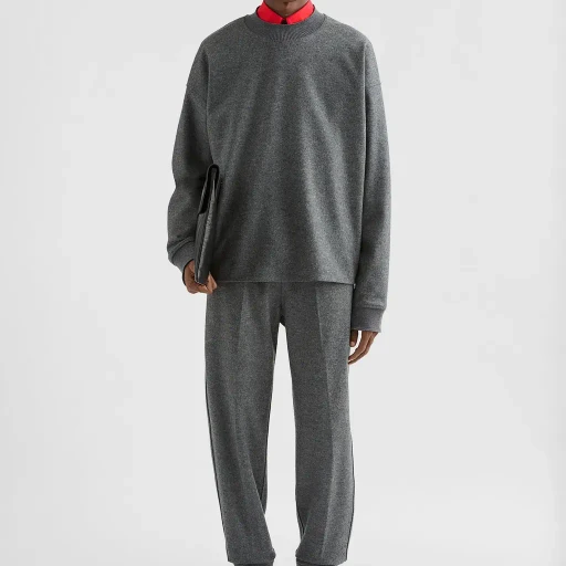 Wool Melton Sweatpants