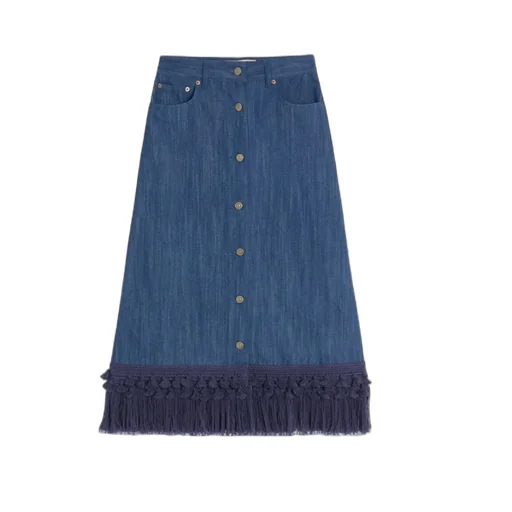Denim Midi Skirt