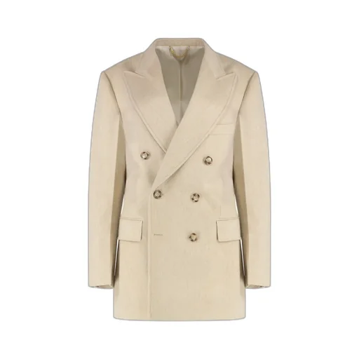 Victoria Beckham Peak-Lapel Double-Breasted Blazer