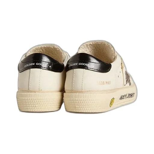 May Glittered-Star Leather Sneakers