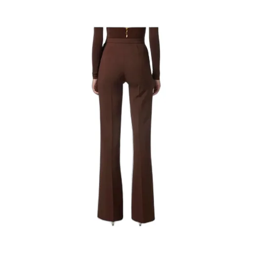 Button-Detailed Flared Trousers