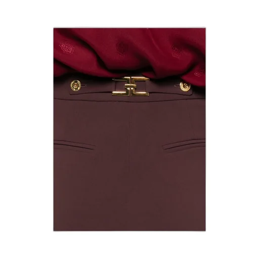 Elisabetta Franchi Embellished Crpe Trousers