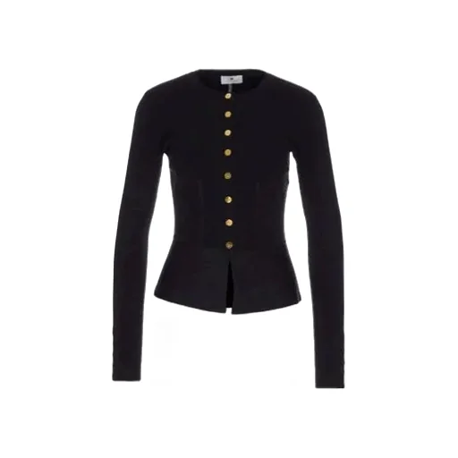 Elisabetta Franchi Crewneck Buttoned Knitted Cardigan