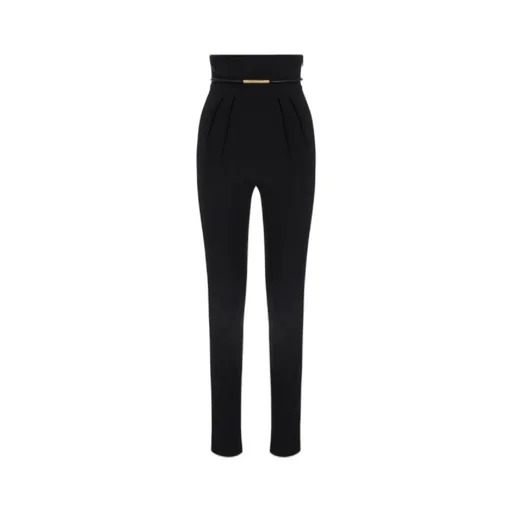 Elisabetta Franchi Belt Detailed Slim Fit Trousers