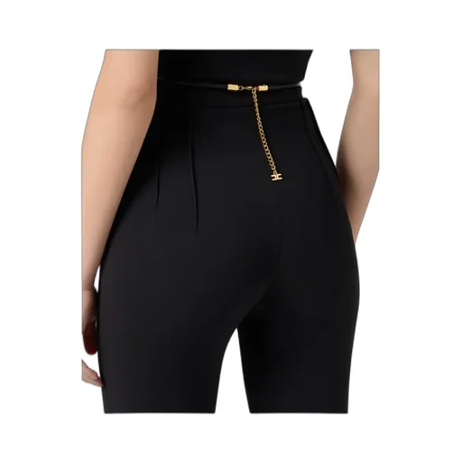 Elisabetta Franchi Belt Detailed Slim Fit Trousers