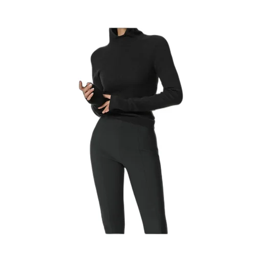 Danae Hooded Knit Top - Black