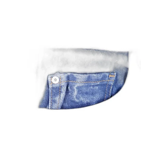 Denim Trousers With Belt Loops