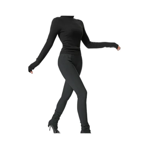 Danae Hooded Knit Top - Black