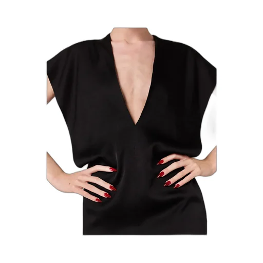 Stella Mccartney Deep V Cap Sleeved Midi Dress