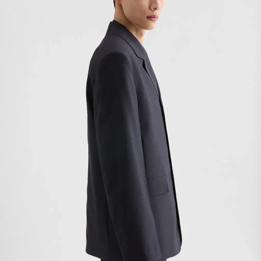 Wool Poplin Tailored Jacket