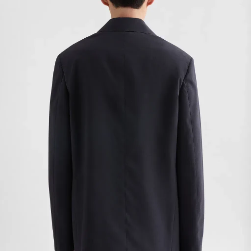 Wool Poplin Tailored Jacket