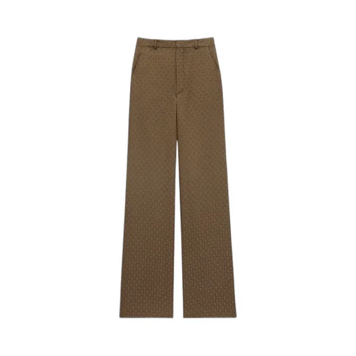 Saint Laurent Medallion Jacquard Mid-Rise Pants