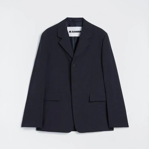 Wool Poplin Tailored Jacket