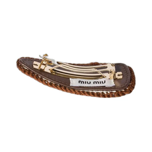Miu Miu Logo-Lettering Crochet Hair Clip