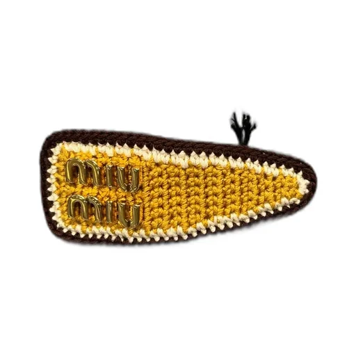 Miu Miu Logo-Lettering Crochet Hair Clip
