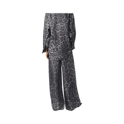 Stella Mccartney Oversized Drawstring Leopard Printed Trousers