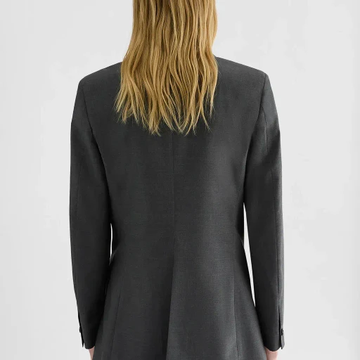 Wool Poplin Tailored Jacket