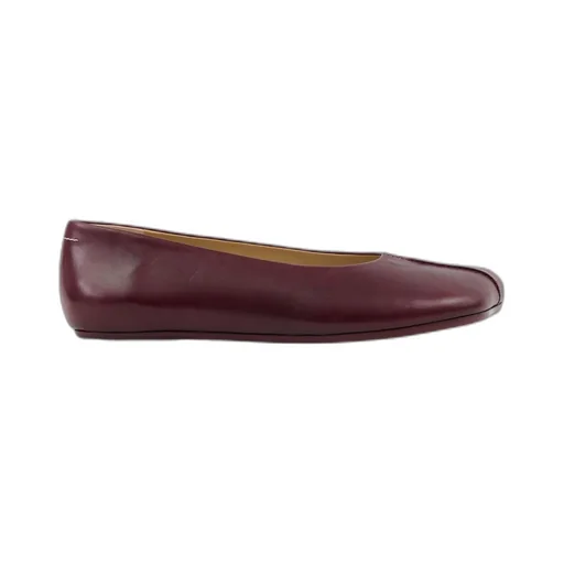 Stitch-Out Leather Ballerinas