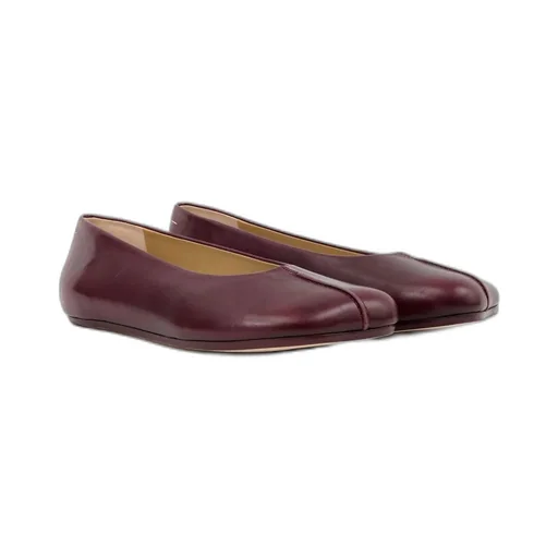 Stitch-Out Leather Ballerinas