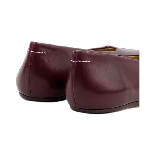 Stitch-Out Leather Ballerinas