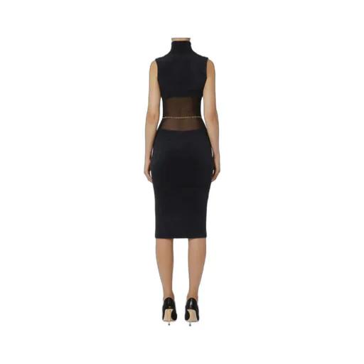 Elisabetta Franchi High-Neck Sleeveless Knit Dress