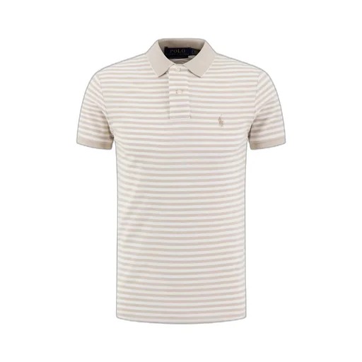 Striped-Pattern Cotton Polo Shirt