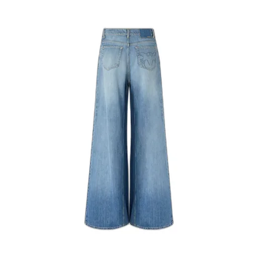 Embroidered-Pocket Jeans