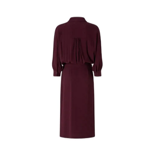 Tie-Waist Shirt Midi Dress