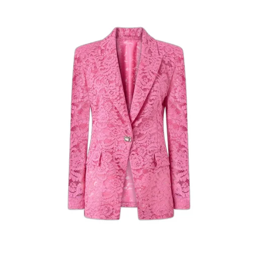 V-Neck Long-Sleeved Suit Jacket