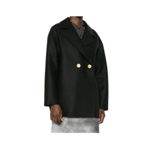 Virgin-Wool Double-Breasted Coat