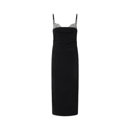 Layered-Effect Embellished Dress