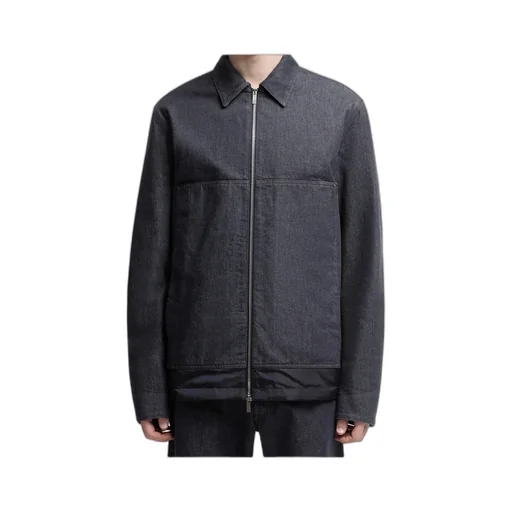 Moncler Zip-Up Denim Jacket