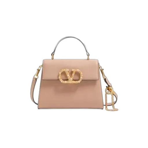Valentino Vsling Foldover Top Small Tote Bag