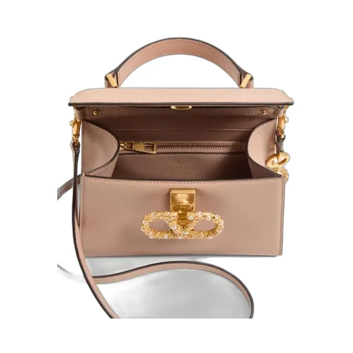 Valentino Vsling Foldover Top Small Tote Bag