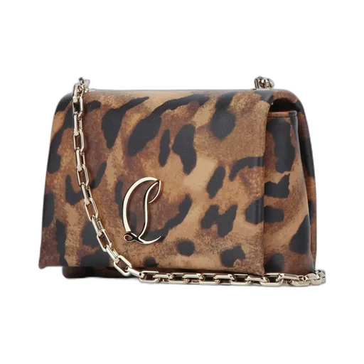 Loubi54 Leopard-Print Chain Shoulder Bag