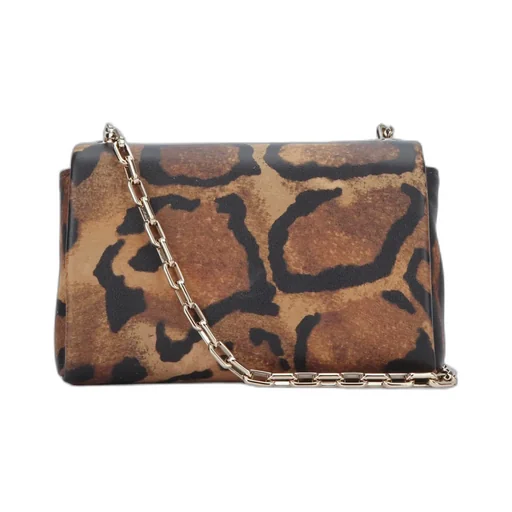 Loubi54 Leopard-Print Chain Shoulder Bag