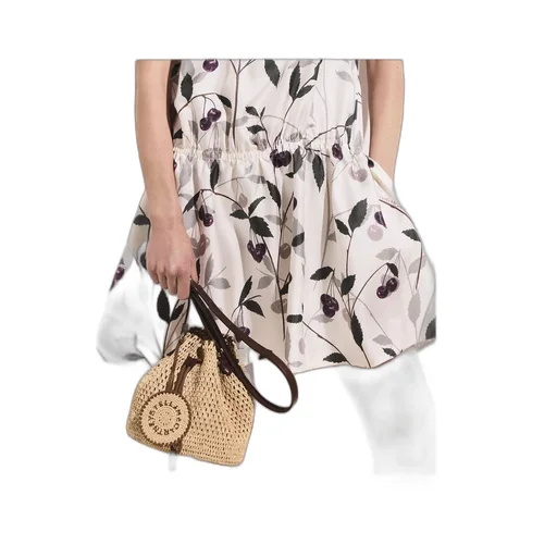 Falabella Crocheted Raffia Bucket Bag