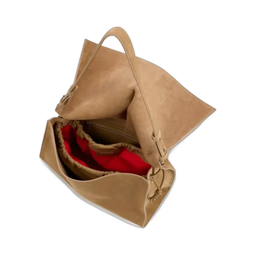 Large Baggy Suede Shoulder Bag