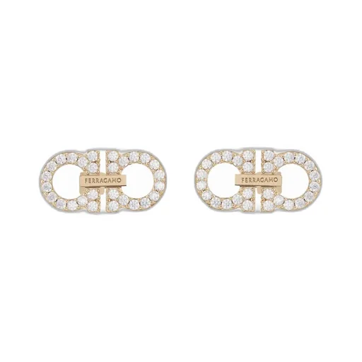 Ferragamo Double Gancini Embellished Earrings