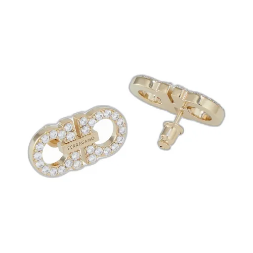 Ferragamo Double Gancini Embellished Earrings
