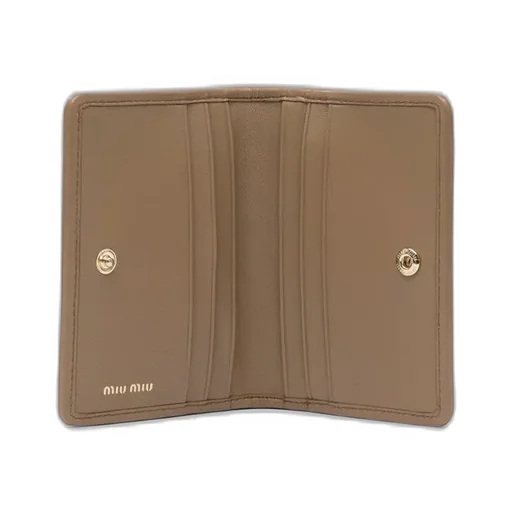 Miu Miu Logo-Lettering Matelassé Cardholder