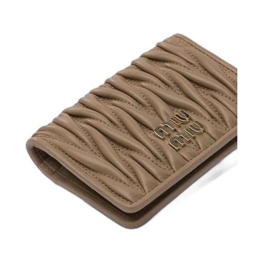 Miu Miu Logo-Lettering Matelassé Cardholder