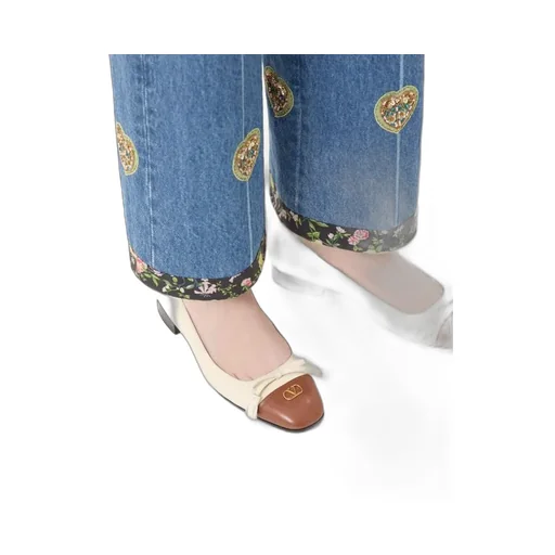 Valentino Vlogo Signature Tassel Embellished Slip-On Ballet Flats