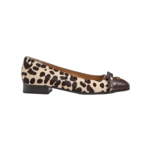 Valentino Leopard Printed Bow Detailed Ballet Flats