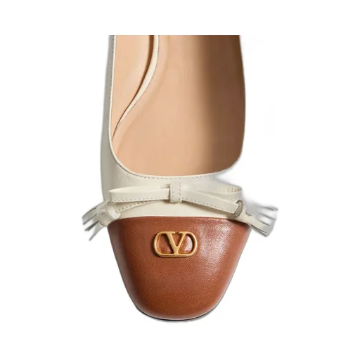 Valentino Vlogo Signature Tassel Embellished Slip-On Ballet Flats