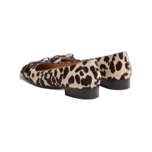 Valentino Leopard Printed Bow Detailed Ballet Flats