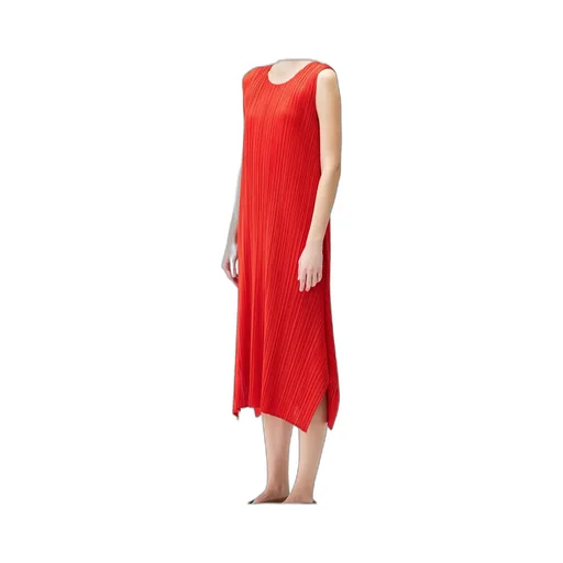Pleats Please Issey Miyake Pleated Sleeveless Dress