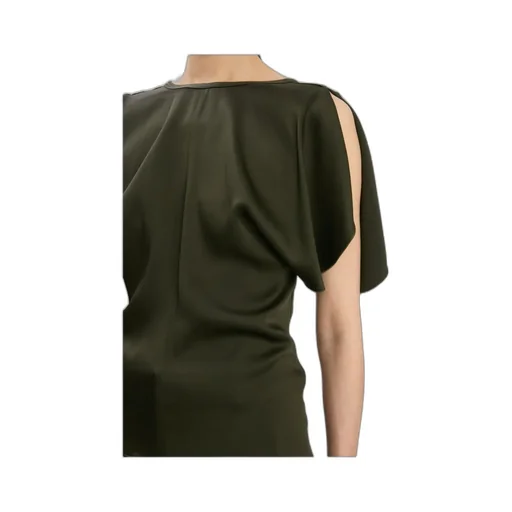 Draped-Sleeve Blouse