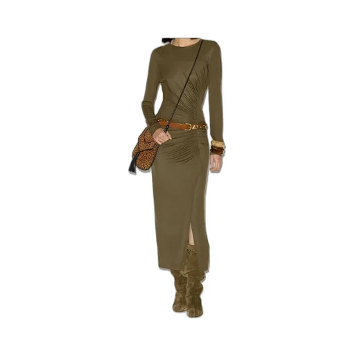 Isabel Marant Toile Jelina Long Draped Jersey Dress